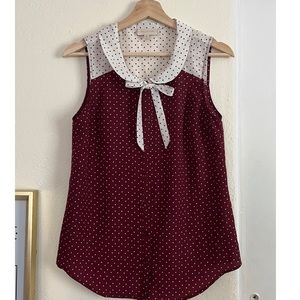 Modcloth tie-neck sleeveless blouse